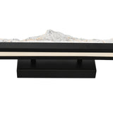 Himalayas Integrated LED 36in Black Vanity Light with Handcrafted Glass
