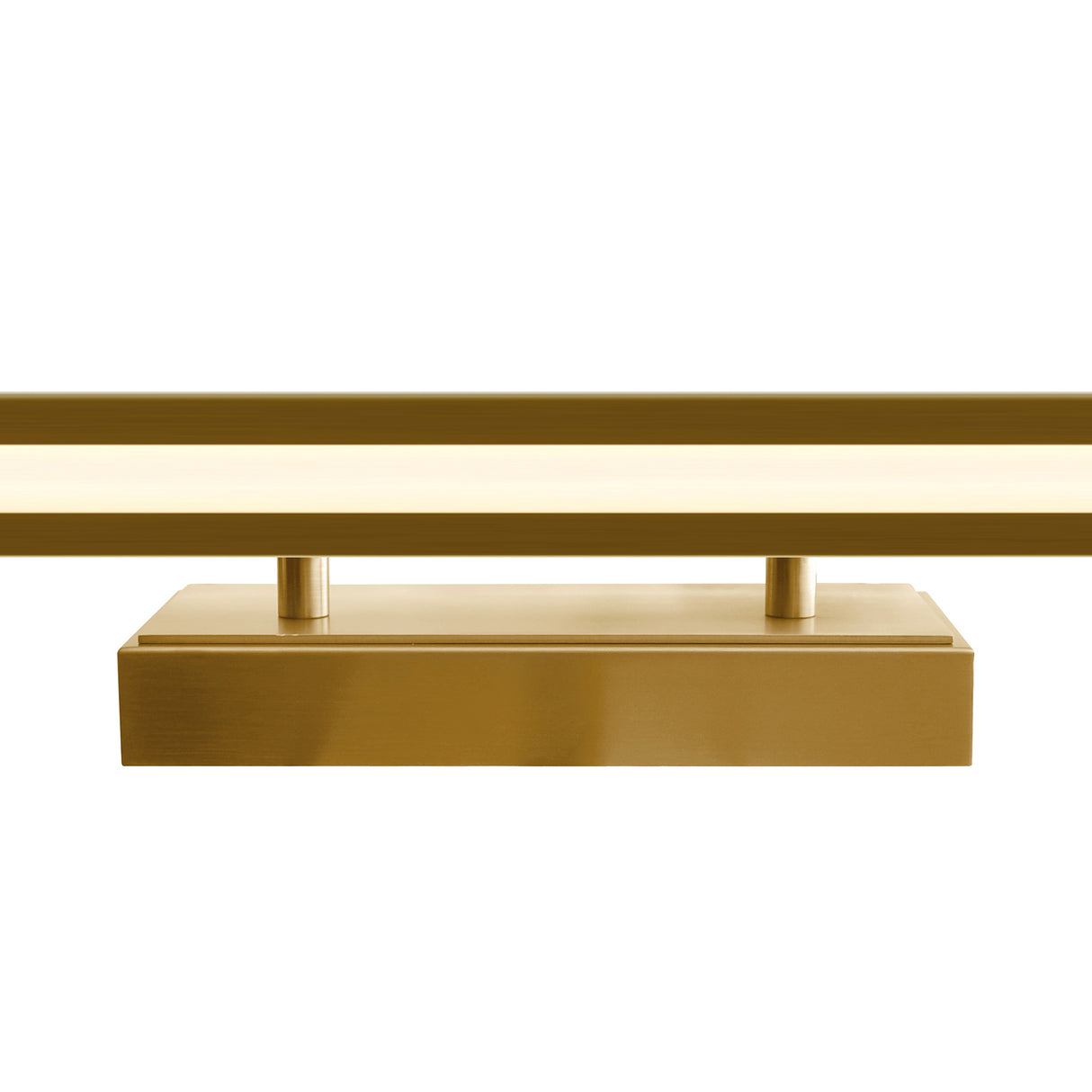 Himalayas Integrated LED 36in Brass Vanity Light with Handcrafted Glass