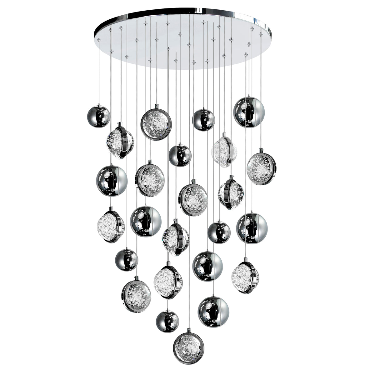 Salvador Integrated LED 24in Polished Nickel Chandelier