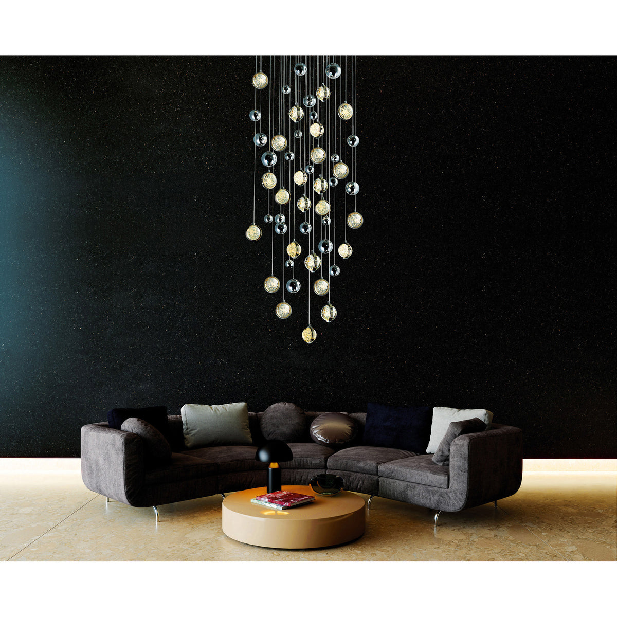 Salvador Integrated LED 32in Polished Nickel Chandelier
