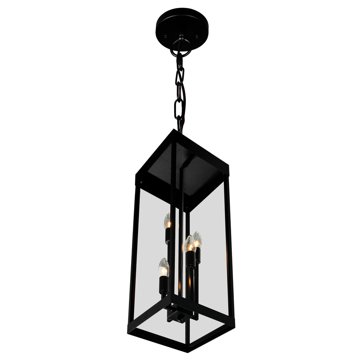 Windsor 4 Light Black Outdoor Pendant