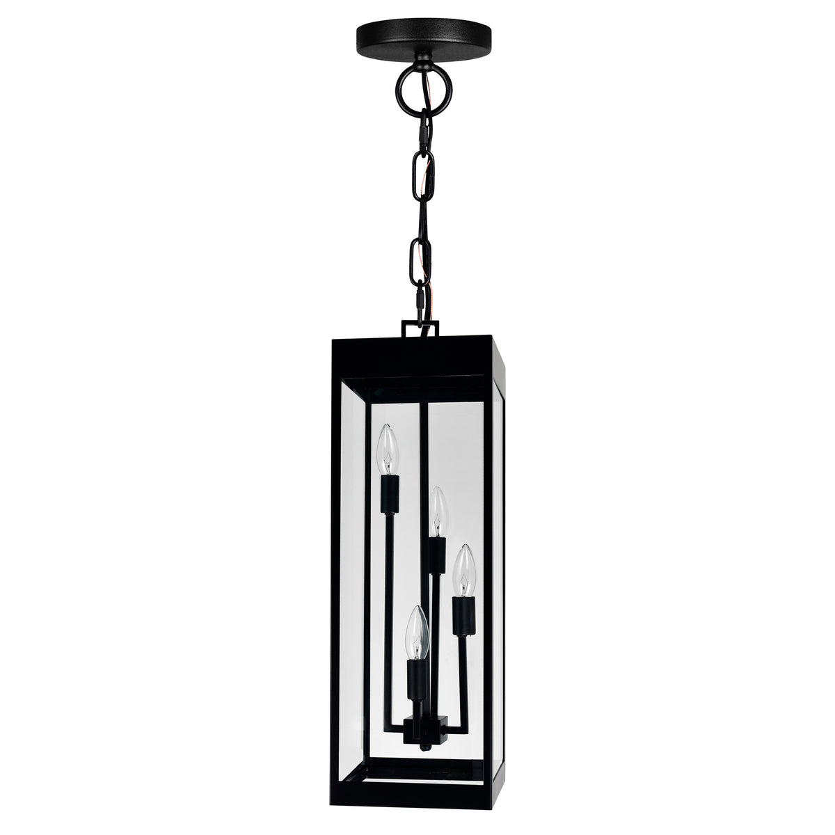 Windsor 4 Light Black Outdoor Pendant