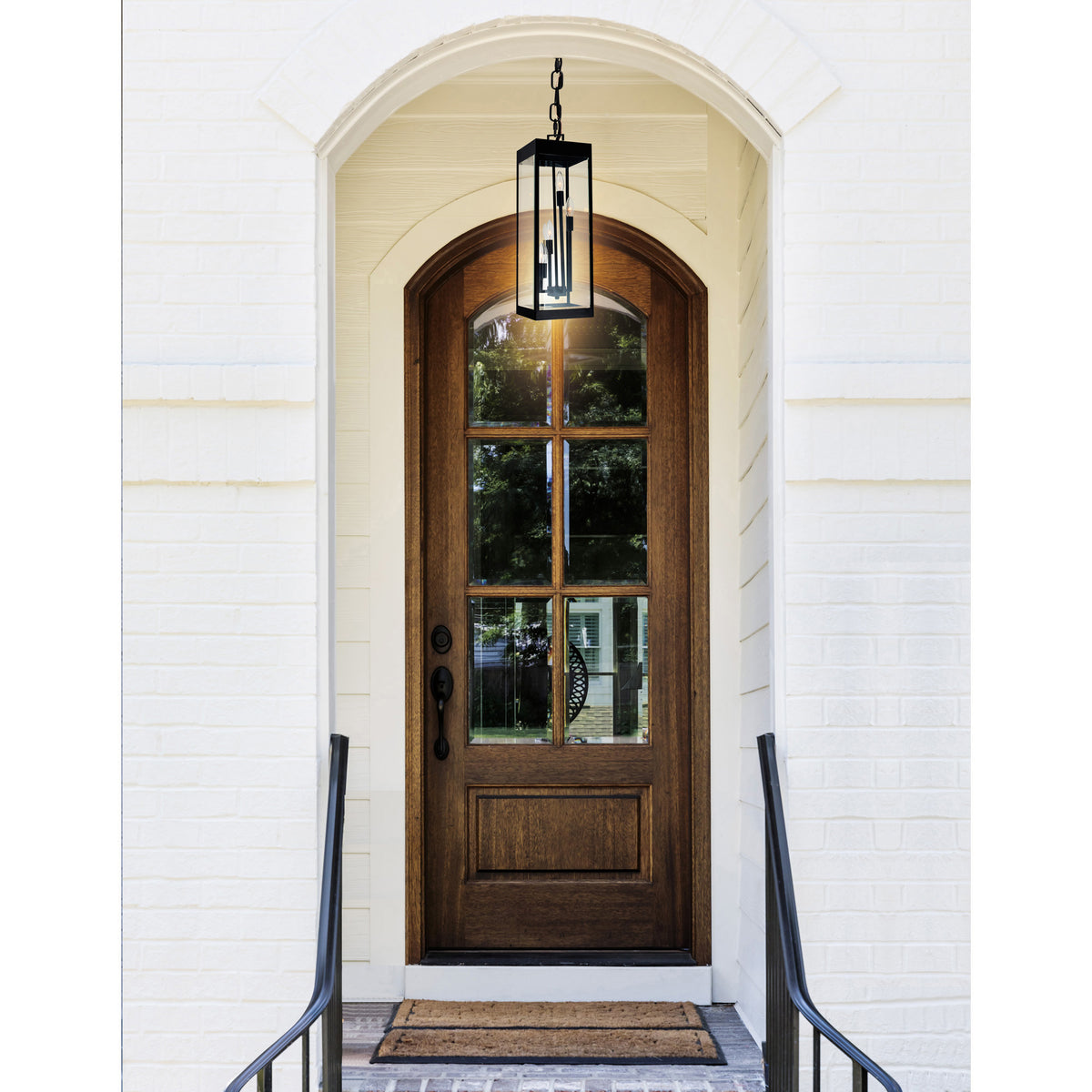 Windsor 4 Light Black Outdoor Pendant