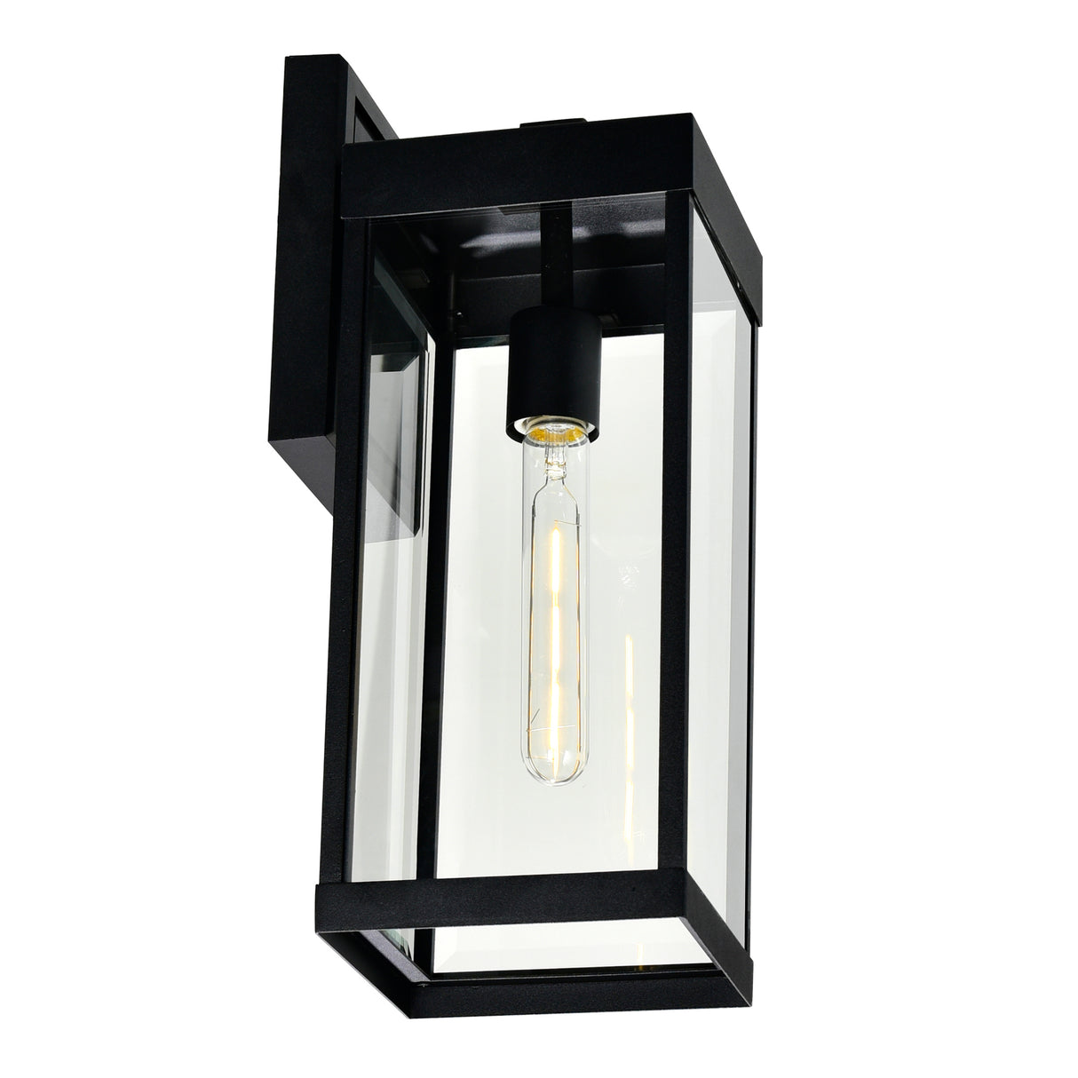Windsor 1 Light Black Outdoors Wall Light