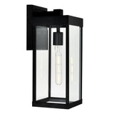 Windsor 1 Light Black Outdoors Wall Light