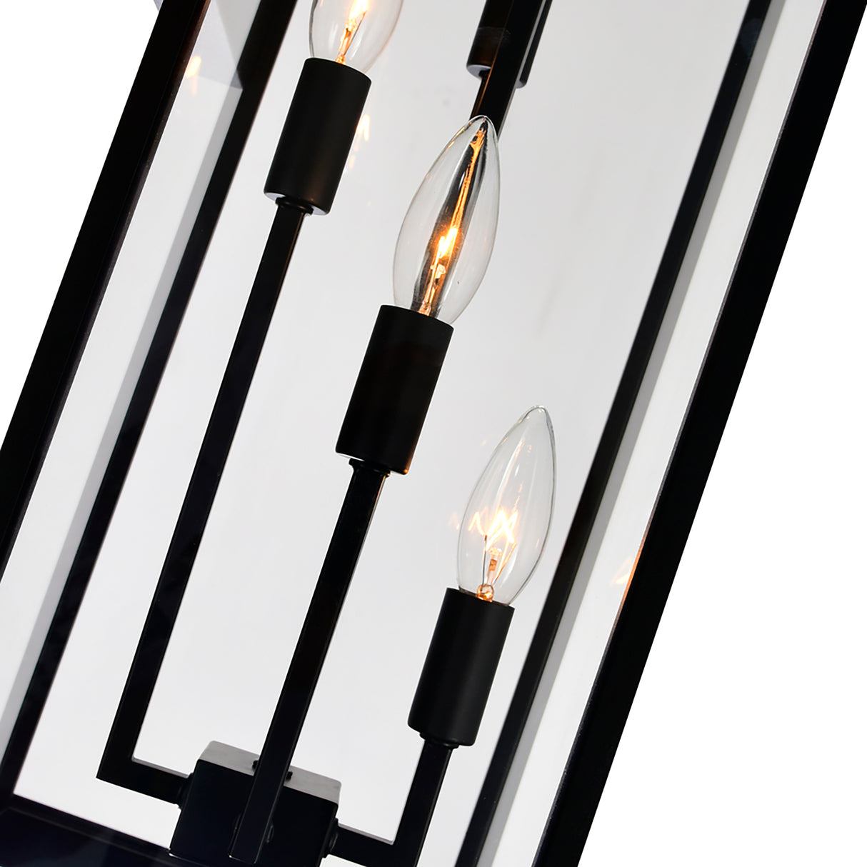 Windsor 4 Light Black Outdoor Wall Light