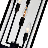 Windsor 4 Light Black Outdoor Wall Light