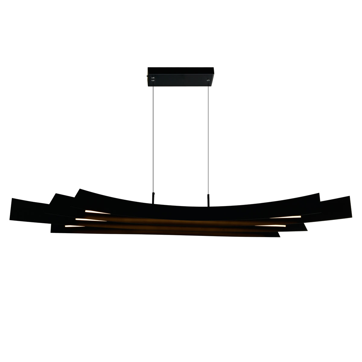 Candora Integrated LED 72in Black Chandelier