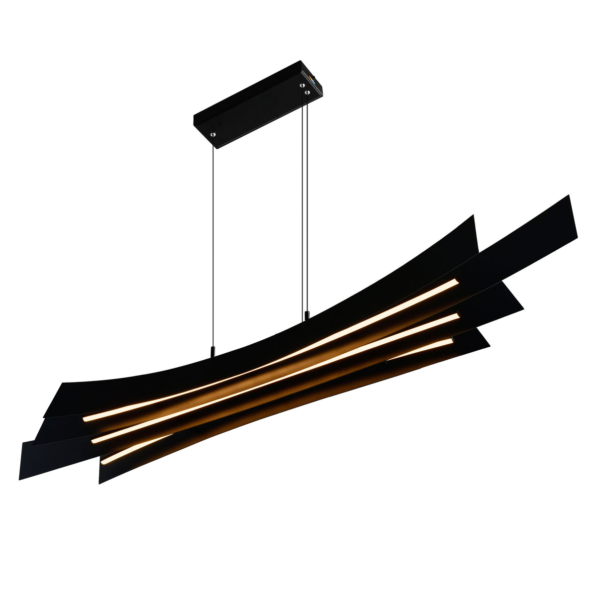 Candora Integrated LED 72in Black Chandelier