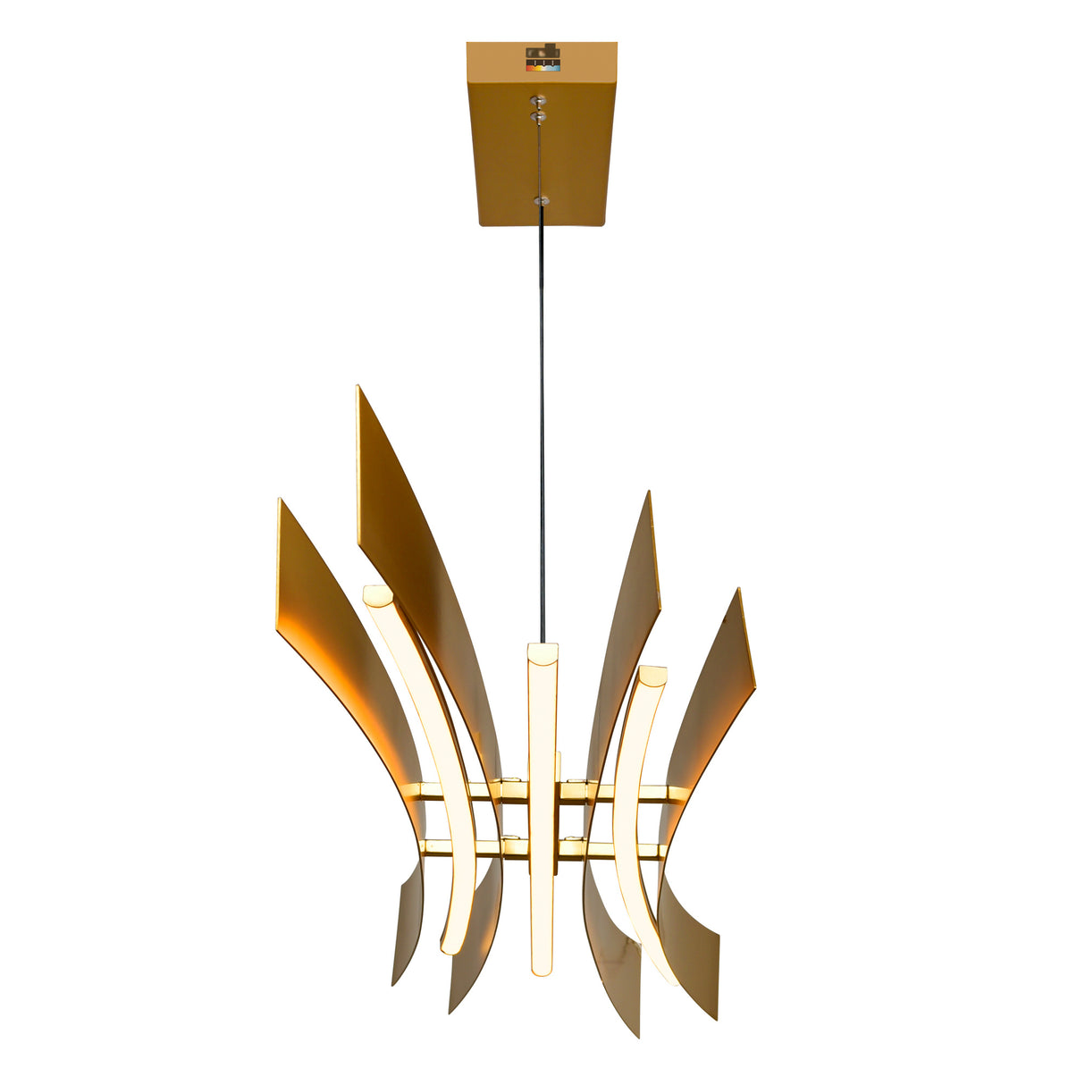 Candora Integrated LED 72in Brass Chandelier