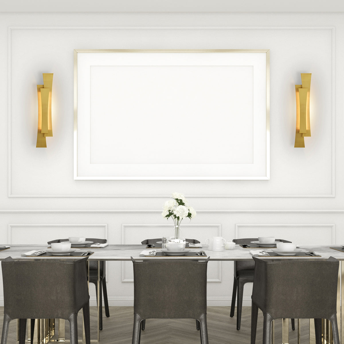 Candora Integrated LED 24in Brass Vanity Light