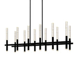 Dragonswatch Integrated LED 48in 12 Pendant Black Chandelier