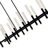 Dragonswatch Integrated LED 48in 12 Pendant Black Chandelier