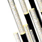 Dragonswatch Integrated LED 48in 12 Pendant Black Chandelier