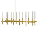 Dragonswatch Integrated LED 48in 12 Pendant Satin Gold Chandelier