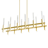 Dragonswatch Integrated LED 48in 12 Pendant Satin Gold Chandelier