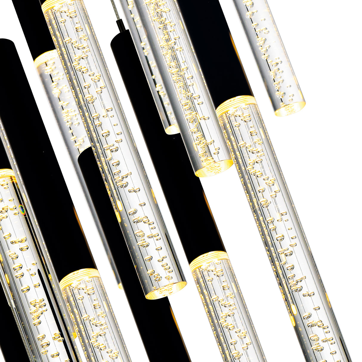 Dragonswatch Integrated LED 48in 18 Pendant Black Chandelier