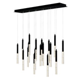 Dragonswatch Integrated LED 48in 18 Pendant Black Chandelier