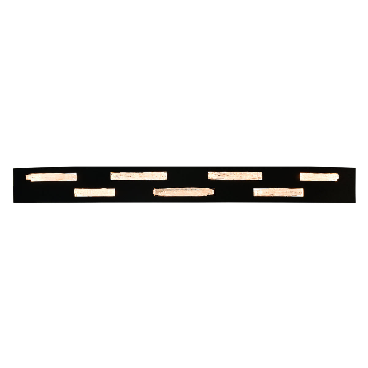 Arcus Integrated LED 70in Black Chandelier with Handcrafted Glass