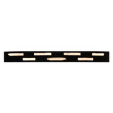 Arcus Integrated LED 70in Black Chandelier with Handcrafted Glass