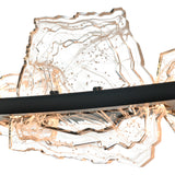 Arcus Integrated LED 70in Black Chandelier with Handcrafted Glass