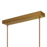 Arcus Integrated LED 70in Brass Chandelier with Handcrafted Glass