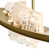 Arcus Integrated LED 70in Brass Chandelier with Handcrafted Glass