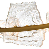 Arcus Integrated LED 70in Brass Chandelier with Handcrafted Glass