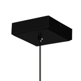 Moon Integrated LED 8in Black Mini Pendant with Handcrafted Glass