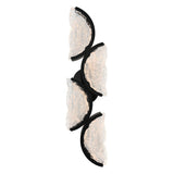 Moon Integrated LED 8in Black Wall Light with Handcrafted Glass