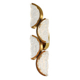 Moon Integrated LED 8in Brass Wall Light with Handcrafted Glass
