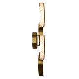 Moon Integrated LED 8in Brass Wall Light with Handcrafted Glass