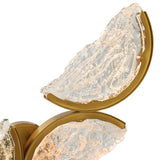 Moon Integrated LED 8in Brass Wall Light with Handcrafted Glass