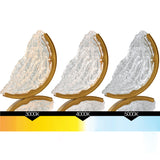 Moon Integrated LED 8in Brass Wall Light with Handcrafted Glass