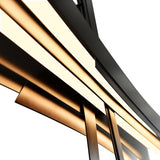 Solara Integrated LED 50in Black Chandelier