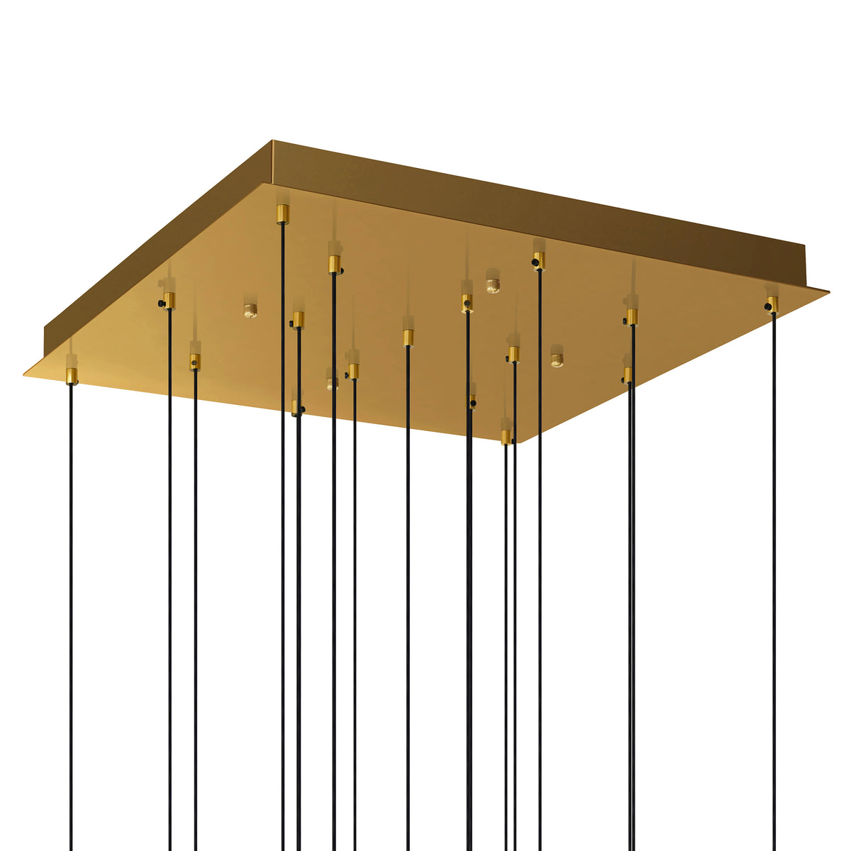 Petra Integrated LED 24in Brass Chandelier with Handcrafted Glass