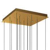 Petra Integrated LED 24in Brass Chandelier with Handcrafted Glass