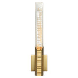 Petra Integrated LED 22in Brass Wall Light with Handcrafted Glass