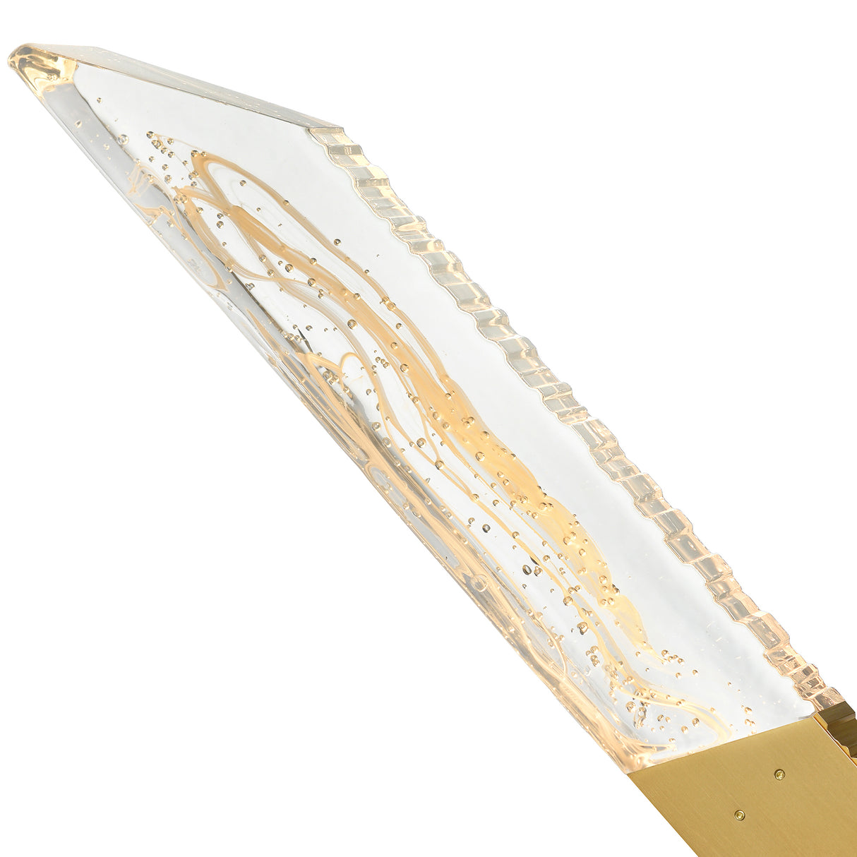 Petra Integrated LED 22in Brass Wall Light with Handcrafted Glass