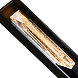 Petra Integrated LED 29in Sand Black Outdoor Wall Light with Handcrafted Glass