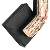 Contour Integrated LED 19in Sand Black Indoor-Outdoor Wall Light with Handcrafted Glass
