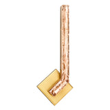 Contour Integrated LED 19in Brass Wall Light with Handcrafted Glass