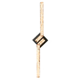 Contour Integrated LED 33in Sand Black Indoor-Outdoor Wall Light with Handcrafted Glass