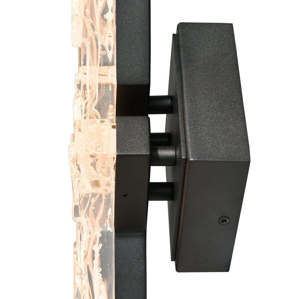 Contour Integrated LED 33in Sand Black Indoor-Outdoor Wall Light with Handcrafted Glass