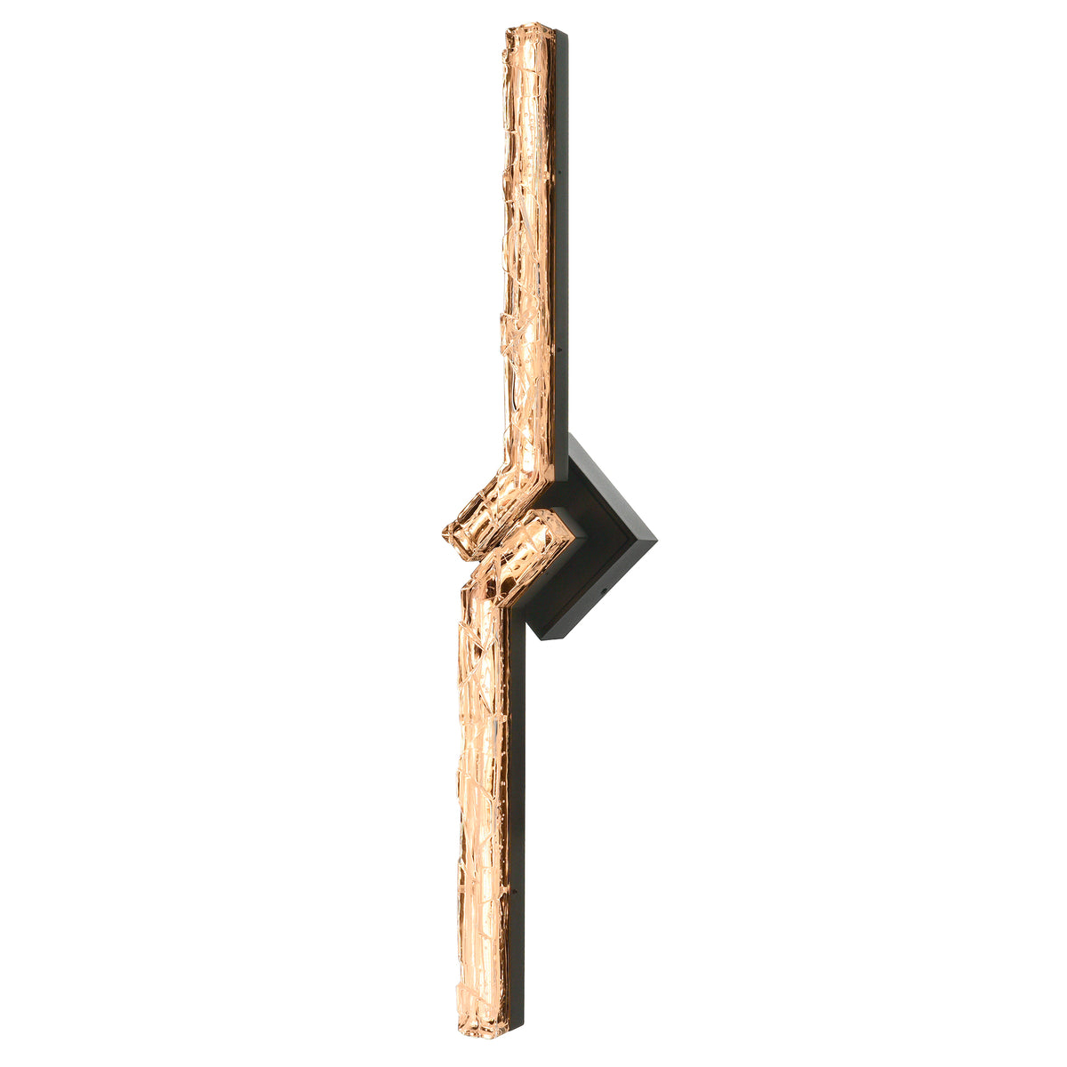 Contour Integrated LED 33in Sand Black Indoor-Outdoor Wall Light with Handcrafted Glass