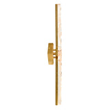 Contour Integrated LED 33in Brass Vanity Light with Handcrafted Glass