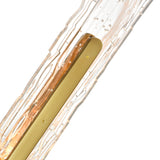 Curva Integrated LED 19in Brass Wall Light with Handcrafted Glass