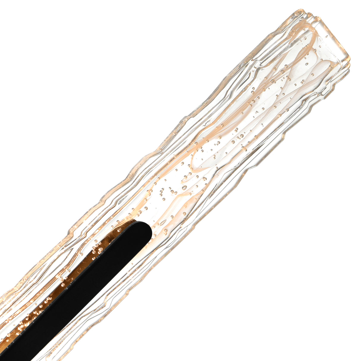 Curva Integrated LED 36in Sand Black Indoor-Outdoor Wall Light with Handcrafted Glass