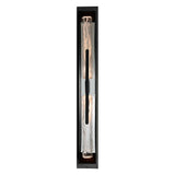 Curva Integrated LED 44in Sand Black Outdoor Wall Light with Handcrafted Glass