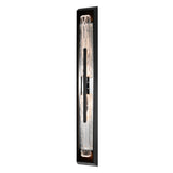 Curva Integrated LED 44in Sand Black Outdoor Wall Light with Handcrafted Glass